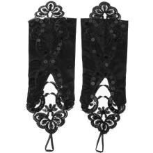 Spitzen-Armstulpen, elegante Mesh-Handschuhe für Damen, perfekt für Hochzeitsfeiern. Elegante fingerlose Handschuhe für Damen.