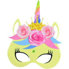 Masque de licorne pour fête d'enfants, masque de déguisement avec élastique, taille unique.
