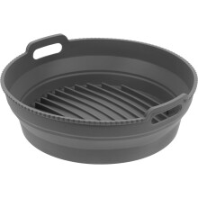 Wiederverwendbare Silikon-Backmatte für Heißluftfritteuse und Backofen, 20 cm Durchmesser, runder Silikoneinsatz