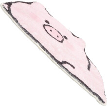Rutschfeste Badematte mit Cartoon-Schwein-Motiv, Fußmatte aus Polyester, wasserabsorbierend, wiederverwendbar, für den Innenbereich