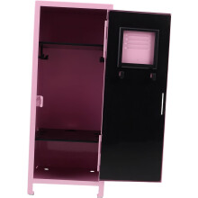 Kosmetik-Organizer-Box aus Metall, Kosmetikaufbewahrungsschrank, rosa Mini-Schreibtisch-Schließfach