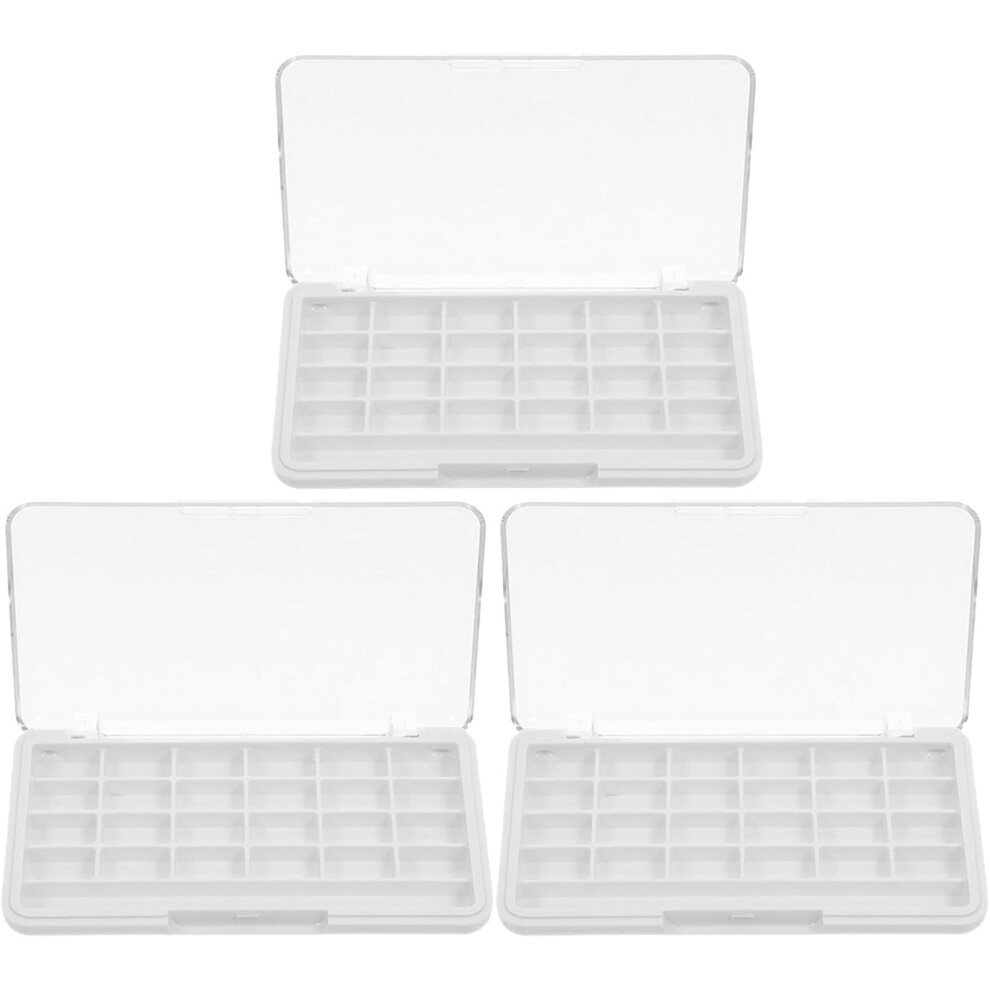Hkhbjs 3Pcs Slot Empty Eyeshadow Palette Plastic Makeup Tray For Blush Lipstick Diy Refillable Case Portable Organizer For Travel Daily Use