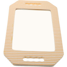 Handheld Foam Edge Mirror for Hair Salon and Barber Use Lightweight Rectangle Portable Unbreakable Mirror