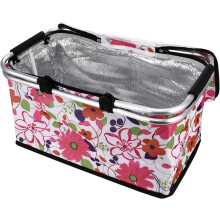 30-Liter-Isolier-Lunchtasche mit großem Fassungsvermögen, faltbarer Korb, wasserdichtes Oxford-Gewebe, Aluminiumrahmen