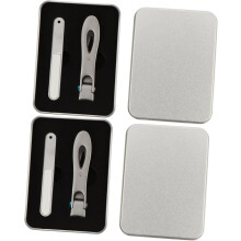 2pcs Unha Trimmer Toenail Clippers Unha Arquivo Cuticle Nipper Kit para Viagens em Casa