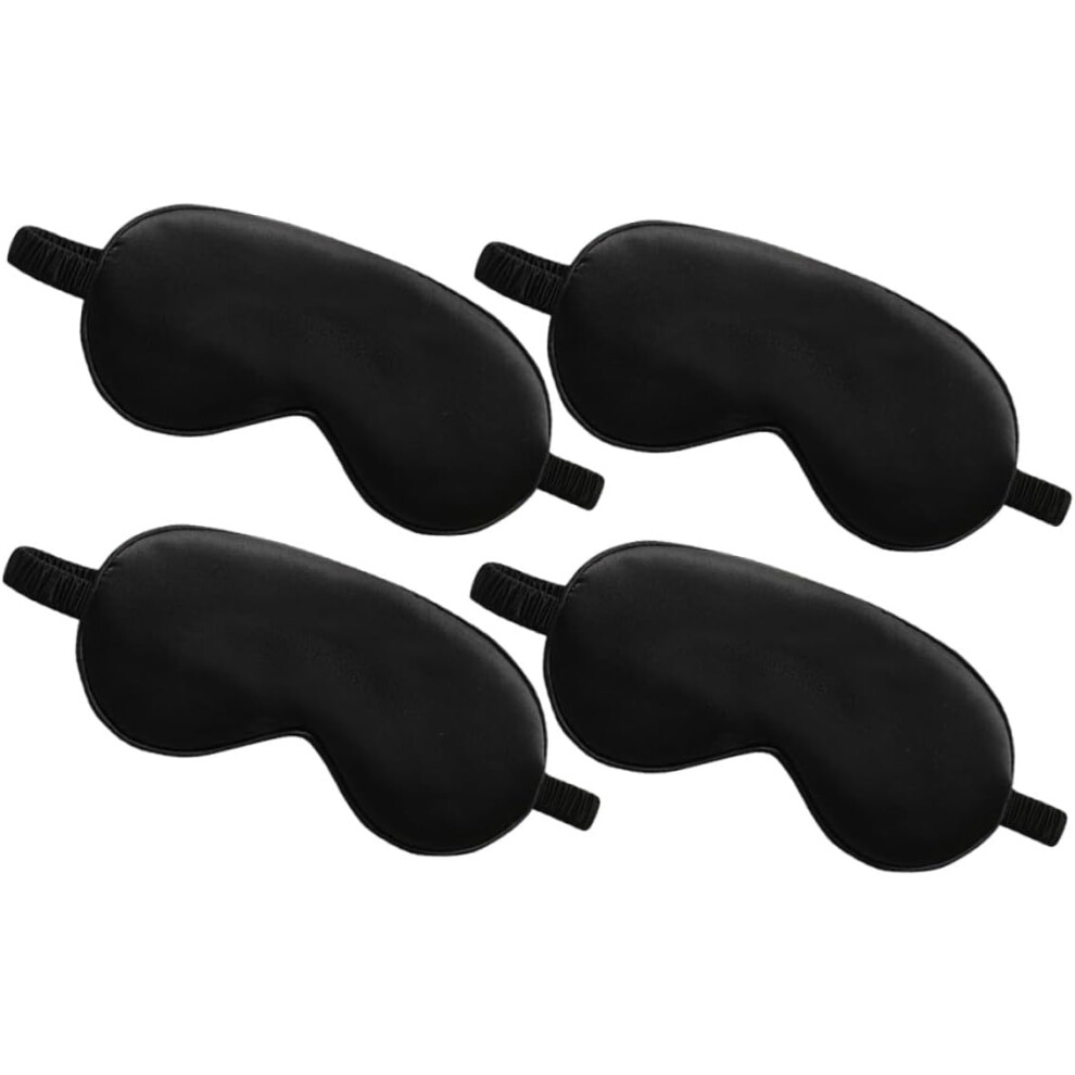 Hkhbjs 4Pcs Blackout Eye Masks Double-Sided Imitation Sleep Blindfolds With Elastic Strap