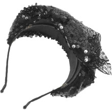 Diadema elegante de lentejuelas para mujer, tocado, gorro, pinza para el cabello para fiestas, bodas y actuaciones en el escenario.