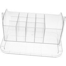 Aufbewahrungsständer für Make-up-Pinsel zum Aufklappen für den Schreibtisch und als Organizer für Parfüm und Kosmetik auf dem Schminktisch