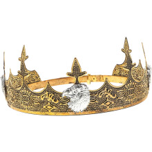 Elegante Königskrone aus Legierung für Damen und Herren, Vintage-Cosplay-Kopfschmuck