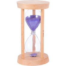 5-Minuten-Countdown-Sanduhr, Mini-Sanduhr-Timer, Holzrahmen, Glassand, klassisch, rund, elegant