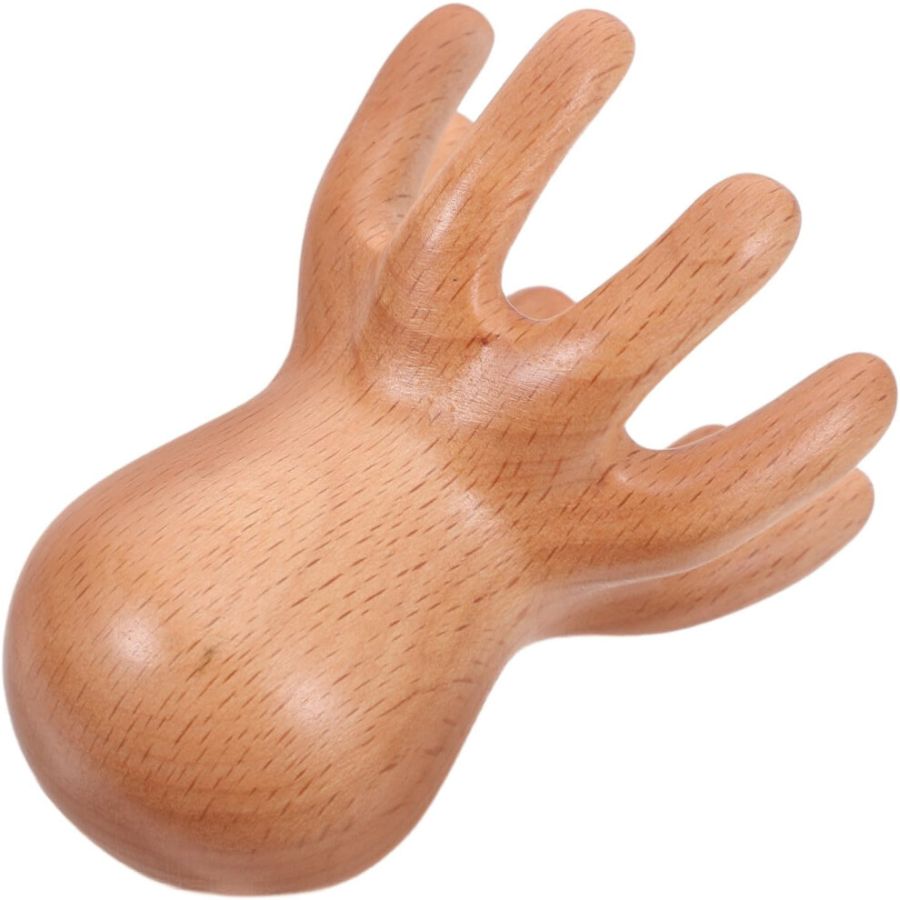 Hkhbjs Portable Octopus Head Spa Tool Natural Wood Scalp Massager Comb Ergonomic Eight-Legged