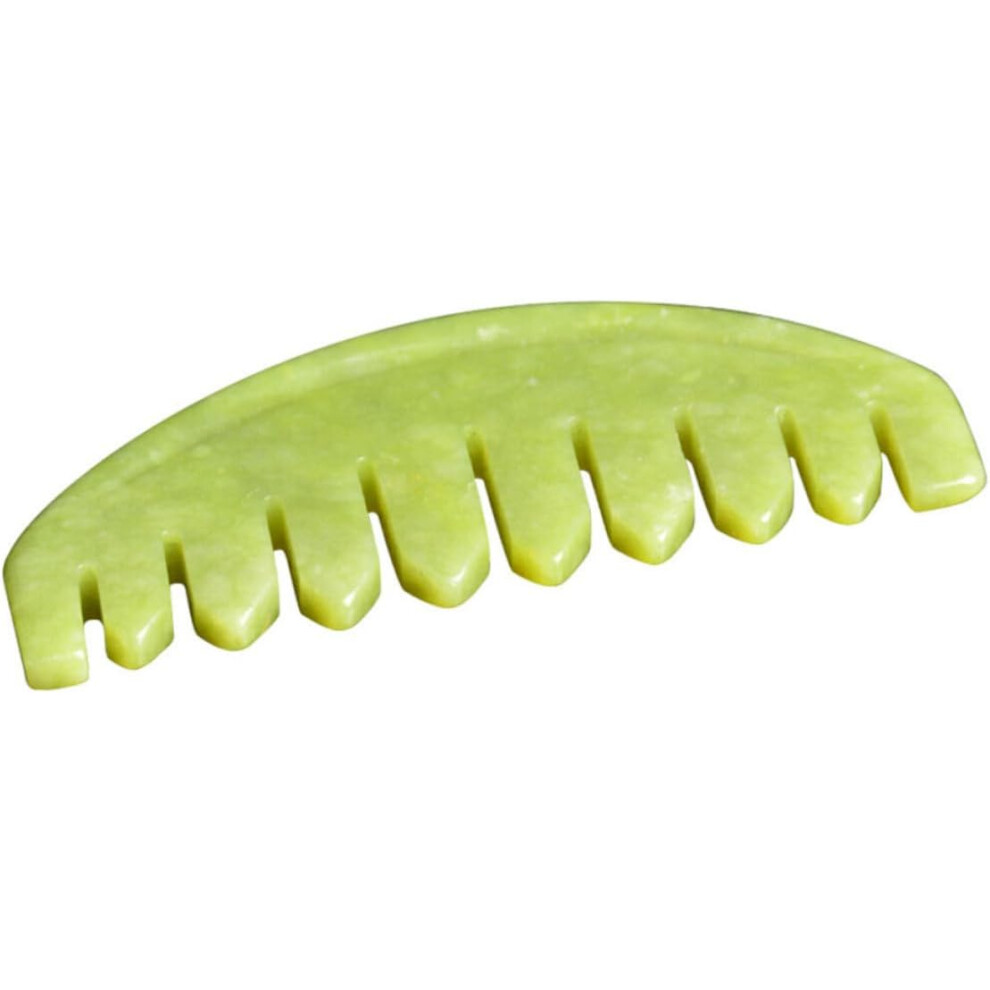 Hkhbjs Natural Jade Comb For Head Massage And Scalp Treatment Body Scraping Board Wide Teeth