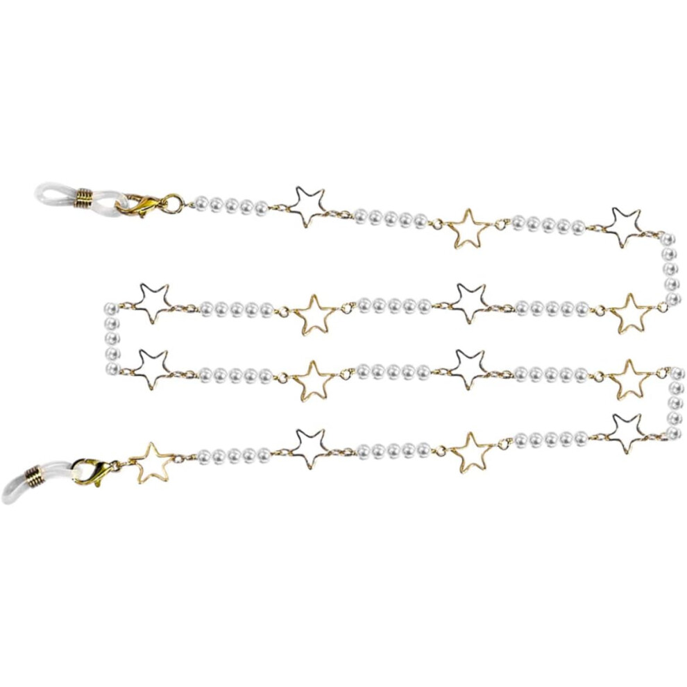 Hkhbjs Lost Chain Accessories For Eyeglasses And Sunglasses Featuring Stylish Hollow Star Design Pearl Accents
