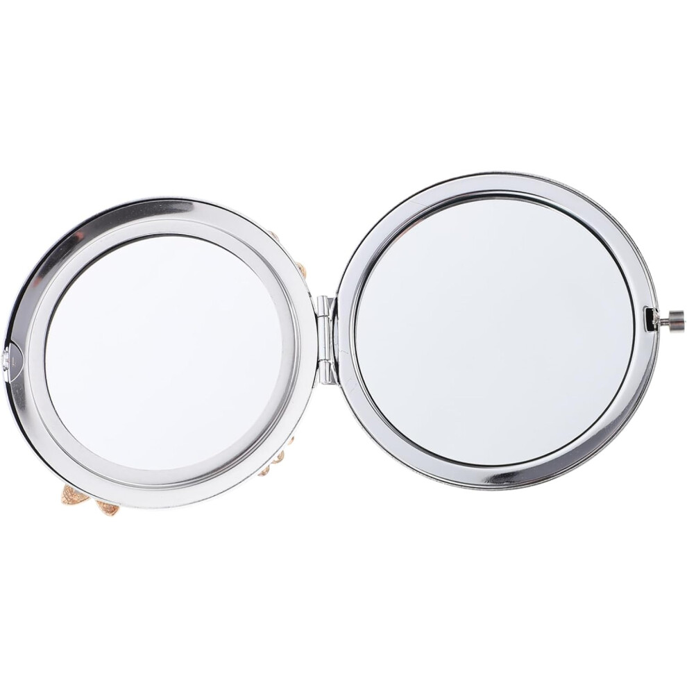 Hkhbjs High-Definition Glass Mini Mirror Folding Daisy Flower Makeup Mirror For Travel Daily Use