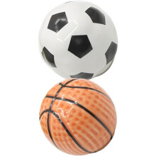 Basketball- und Fußball-Design, 2 Stück Keramik-Schubladengriffe, einfache Montage, korrosionsbeständig