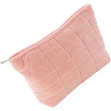 Tragbare Kosmetiktasche mit großem Fassungsvermögen, Plüsch-Make-up-Etui, Reise-Toilettenartikel-Organizer für Frauen, Badezimmer