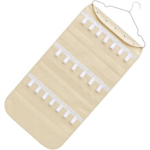 Hängender Schmuckorganizer, doppelseitige Schmucktasche mit großem Fassungsvermögen, PVC-Vliesstoff, Edelstahl