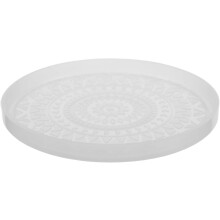 Molde de silicona para posavasos con diseño de mandala, redondo, para resina epoxi, para manualidades, para tazas.