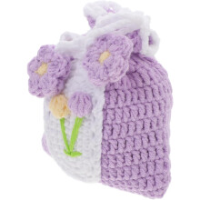 Handmade Crochet Cordo Moeda Bolsa Pequena Carteira para Mulheres Meninas Mini Mudança Bolsa Tulip Design Algodão Bolsa de malha