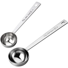 2-teiliges Messlöffel-Set aus Edelstahl, 15 ml und 30 ml, für Kaffee, Backwaren und Tee – präzises Abmessen in der Küche