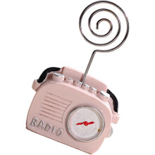 Retro-Fotohalter in Handyform, pink, kreativer Notiz- und Visitenkartenhalter für den Schreibtisch