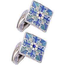 Eleganti gemelli a forma di fiocco di neve con diamanti per la manica della camicia, gioielli natalizi unici.