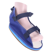 Capa protetora do sapato do pé de gesso para o dedo do pé quebrado azul m tamanho sapatos de caminhada suporte fixo do tornozelo