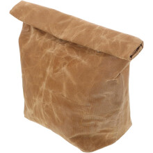 Isolierte Lunchtasche aus gewachstem Canvas mit großem Fassungsvermögen und wasserdichter Aluminiumauskleidung – ideal für die Essenszubereitung
