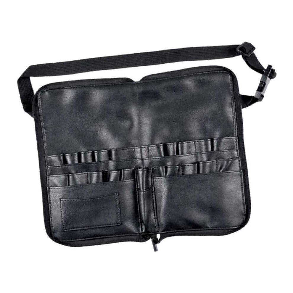 Hkhbjs Professional Pu Makeup Brush Waist Bag Multifunctional Cosmetic Organizer Storage Tubes