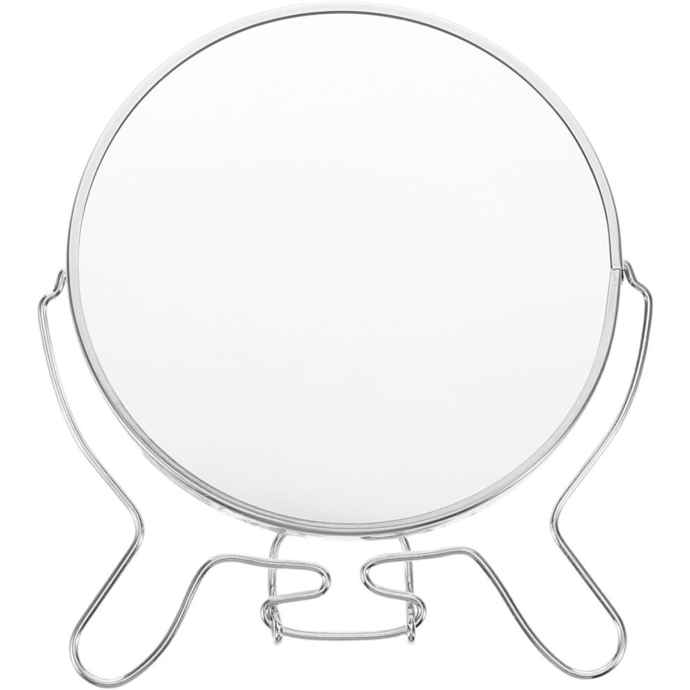 Hkhbjs Silver Double-Sided Mirror With For Makeup And Photography Compact Vanity Mirror For Desk And Bathroom Use