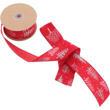Weihnachtsbaumschmuckband und Weihnachtsbastelband mit breitem Schnittrand