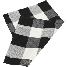 Rutschfeste Badematte, Gittermuster, 89 x 51 x 13 cm, Baumwoll-Leinen-Mischgewebe, waschbar, weich, modernes Design