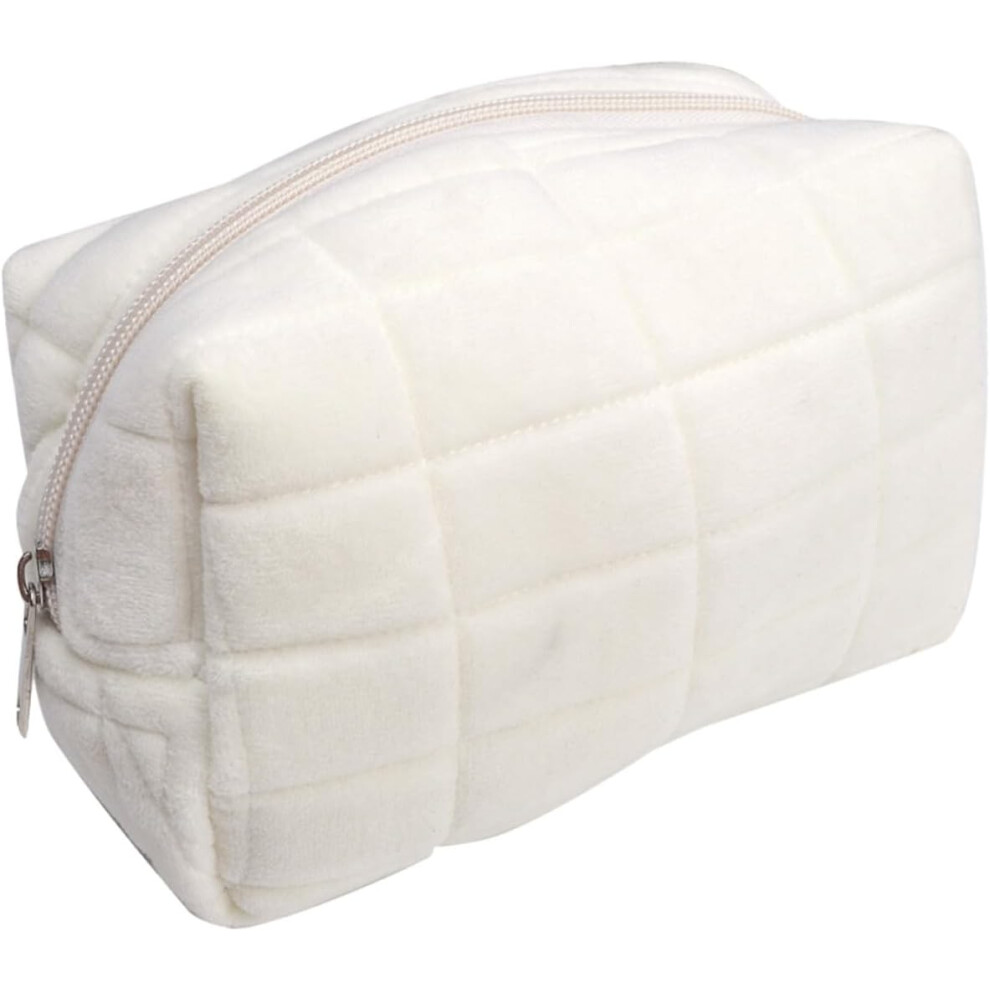 Hkhbjs White Cosmetic Bag Storage Bag For Travel Lightweight Canvas Material For Toiletries And Makeup Organization Trips