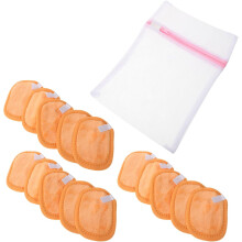 15pcs Face Towel Double Layer Composite Thickened Makeup Remover Towel Washable Reusable Facial Cleaning Cloths Travel Use