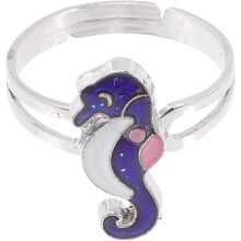 Thermochromer Seepferdchen-Stimmungsring, offener, verstellbarer Fingerring
