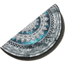 Teetischteppich 80 cm Kristall-Samt, Bohème-Stil, Mandala-Muster, lindert Fußermüdung