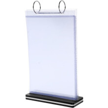 Menükartenhalter/Displayständer A5 Vertikaler PVC-Tischschildhalter mit Sockel Menü-Display-Gestell
