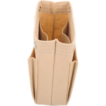 Organizador de bolsa de feltro inserir organizador de bolsa de grande capacidade Beige 2mm sentiu inserir bolsa de mão feminina 18x17x6cm