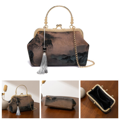 Chinese Qipao Inspired Crossbody Bag Multiple Carrying Methods 1