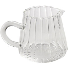 150 ml melkekanne i glass, varmebestandig kaffekopp med design og unik form.