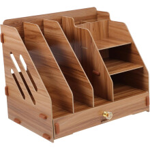 Robuste Aufbewahrungsbox aus Holz für Kleinigkeiten, einfacher Schreibtisch-Organizer mit Schublade