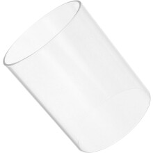 Kaminrohrförmiger, offener Kerzenschirm aus Glas, Kerzenhalter