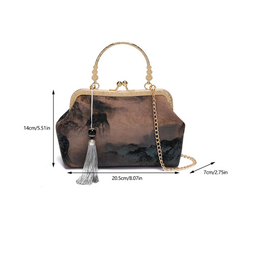 Chinese Qipao Inspired Crossbody Bag Multiple Carrying Methods 2