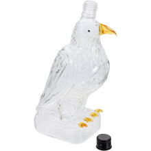 Einzigartige, geformte Glasflasche für Spirituosen, 350 ml Whiskyflasche aus Glas mit angenehmer Haptik und elegantem Aussehen