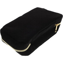 Saco portátil de higiene pessoal para viajar saco de maquiagem de grande capacidade Corduroy Material