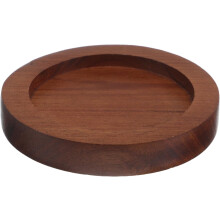 Runde Untersetzer-Tablett mit hölzernem Sockel für Salz- und Pfeffermühle, leicht zu reinigender, kaffeefarbener Mühlenständer