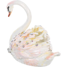 Schmuckkästchen in Schwanenform, kleine Schmuckschatulle für Mädchen, Schmuckaufbewahrung, Dekoration