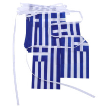 Mini-Griechenland-Flagge zum Aufhängen, Griechenland-Banner mit Schnur, 14 x 21 cm, quadratisch, robustes Polyester