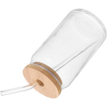 Bouteille d'eau/de jus en verre de 500 ml à fond plat, protection anti-poussière, idéale pour les fêtes et le camping.