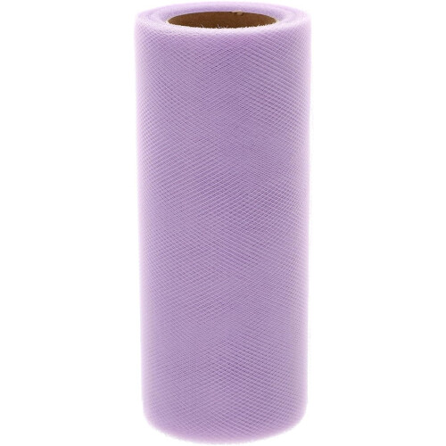 Fiita de tecido de tul de malha roxa 6 polegadas 25 jardas Material de poliéster durável e resistente para costura